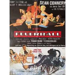 THUNDERBALL German Movie Poster 23x33 in. 1965/R1977 James Bond, Sean Con