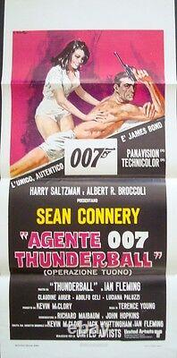 THUNDERBALL JAMES BOND italian locandina movie poster 13x29 SEAN CONNERY R75 NM