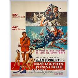 THUNDERBALL Linen Movie Poster 1st. Rel. 47x63 in. 1965 James Bond, Sean C