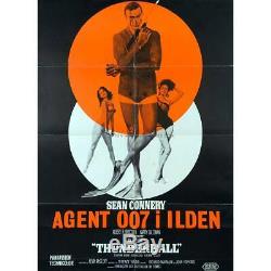 THUNDERBALL Original Movie Poster 24x33 in. R1970 James Bond, Sean Conner