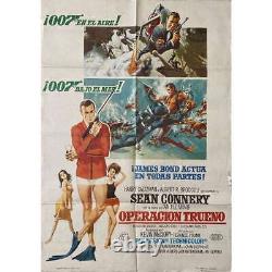 THUNDERBALL Spanish Movie Poster 29x40 in. 1965 James Bond, Sean Connery