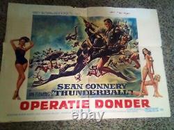 Thunderball JAMES BOND Belgian movie poster SEAN CONNERY 007 1965 rare