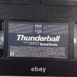 Thunderball James Bond 007 1965 VHS Sean Connery CBS FOX Big Box Side Open