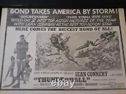 Thunderball James Bond 007 Sean Connery Rare Original Promo Poster Ad Framed