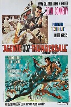 Thunderball Original Italian 2 Fogli RR Movie Poster James Bond Sean Connery