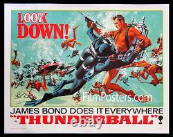 Thunderball Sean Connery James Bond Look Down 1965 Subway Movie Poster Rare