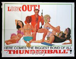 Thunderball Sean Connery James Bond Look Out 1965 Subway Movie Poster