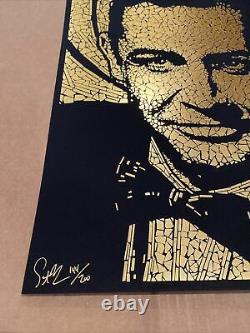 Todd Slater 007 Limited Edition Signed James Bond Gold Sean Connery Poster Print