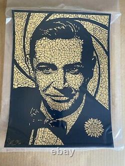 Todd Slater 007 Limited Signed James Bond Gold Sean Connery Black Print