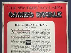 Ultra Rare CASINO ROYALE 40 x 60 Movie Poster 1967 James Bond Sean Connery