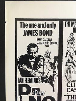 V RARE Brochure Poster Ad Clint Eastwood Dollars Trilogy Sean Connery James Bond