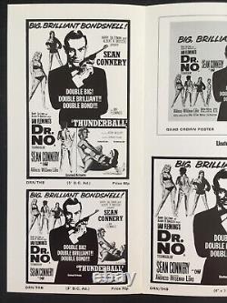 V RARE Brochure Poster Ad Sean Connery James Bond Dr No Thunderball Double Bill