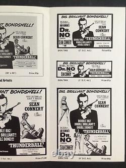 V RARE Brochure Poster Ad Sean Connery James Bond Dr No Thunderball Double Bill