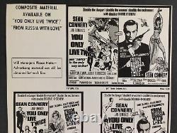 V RARE Brochure Poster Ad Sean Connery James Bond From Russia With Love & YOLT