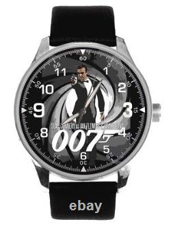 VINTAGE 1970s SEAN CONNERY AS JAMES BOND 007 CLASSIC SILVERED BRASS MEN'S WATCH