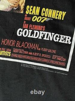 VINTAGE 90s James Bond 007 Goldfinger Sean Connery Size XL 1995 Promo Shirt