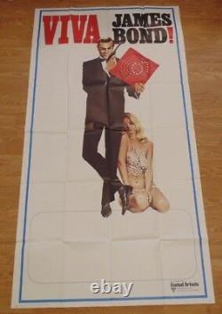 VIVA JAMES BOND 1970 ORIGINAL INT 3 SHEET CINEMA POSTER 41 X 81 Sean Connery