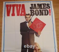 VIVA JAMES BOND 1970 ORIGINAL INT 3 SHEET CINEMA POSTER 41 X 81 Sean Connery