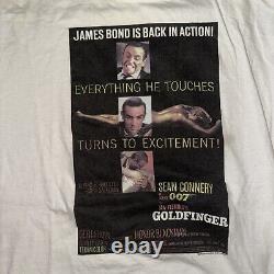 Vintage 007 James Bond Shirt Goldfinger Sean Connery 1997 Rap Tee