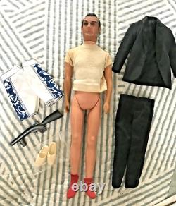 Vintage 1965 GILBERT James Bond 007 Sean Connery Doll & Accessories