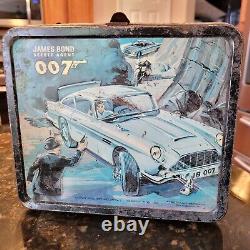 Vintage 1966 James Bond Agent 007 Lunchbox Sean Connery No Handle Thermos Read