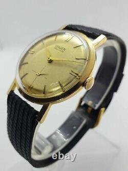 Vintage Gruen Precision Cal 510 17J James Bond 007 Sean Connery Rare Dial 14KGF