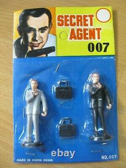 Vintage JAMES BOND 007 Secret Agent action Figures 1960's SPY Sean Connery MOC
