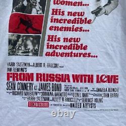 Vintage James Bond 007 Movie poster T-Shirt Sean Connery 1995 Mens Size XL RARE