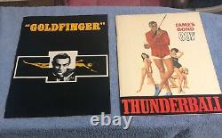 Vintage James Bond 007 gold finger thunder ball Sean Connery movie souvenir book