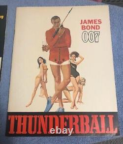 Vintage James Bond 007 gold finger thunder ball Sean Connery movie souvenir book