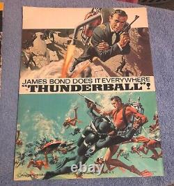 Vintage James Bond 007 gold finger thunder ball Sean Connery movie souvenir book