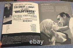 Vintage James Bond 007 gold finger thunder ball Sean Connery movie souvenir book