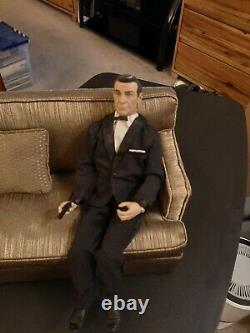 Vintage James Bond Doll 007 Sean Connery With Bond Girl On Custom Made Couch