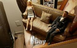 Vintage James Bond Doll 007 Sean Connery With Bond Girl On Custom Made Couch