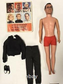 Vintage RARE James Bond 007 Sean Connery 1965 Figure Gilbert Toys 12
