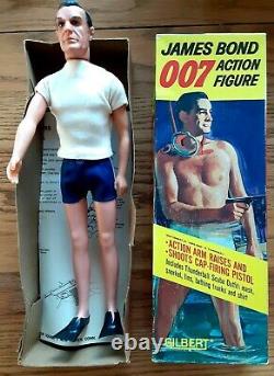 Vintage1965 Gilbert #16101 007 James Bond / Sean Connery Action Figure With Box