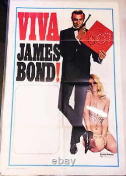 Viva James Bond!'70's 007 Sean Connery Classic Original U. S. Os Film Poster