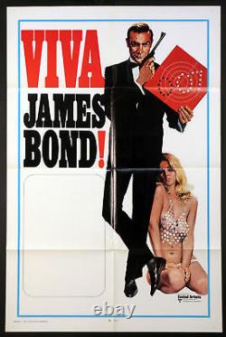 Viva James Bond Sean Connery 007 Sexy Bond Girl 1970 Stock 1-sheet