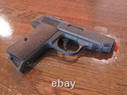 WOODEN 007 James Bond Sean Connery PPK RUBBER BAND TOY with Silencer