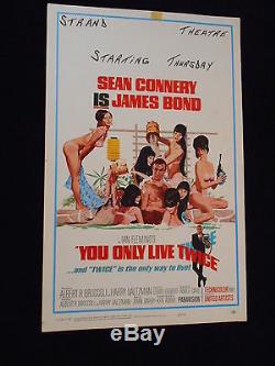 YOU ONLY LIVE TWICE original 1967 ROLLED movie poster SEAN CONNERY/JAMES BOND
