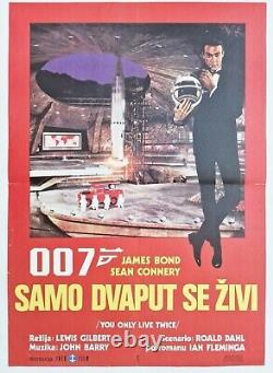 You Only Live Twice 007 James Bond Sean Connery 1970's Rare Exyu Movie Poster