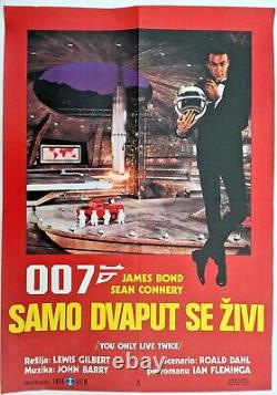 You Only Live Twice 007 James Bond Sean Connery 1970's Rare Yugo Movie Poster