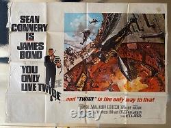 You Only Live Twice Original British James Bond Quad poster 1967 Sean Connery