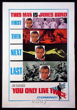 You Only Live Twice Sean Connery James Bond 1967 Advance 1-sheet Linenbacked