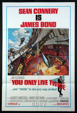 You Only Live Twice Sean Connery James Bond 1967 Volcano Style A 1-sheet Nm