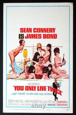 You Only Live Twice Sean Connery James Bond 1967 Window Card Rolled