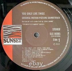 You Only Live Twice'Sunset' Vinyl Stereo LP 1968RR James Bond Sean Connery
